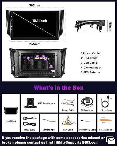 Miniatura 7 de Para Nissan Sentra 2013-2017 Radio, 2G+32G Android 13 Estéreo de coche con Apple CarPlay Android Auto Mirror Link, Hikity 10.1 pulgadas pantalla
