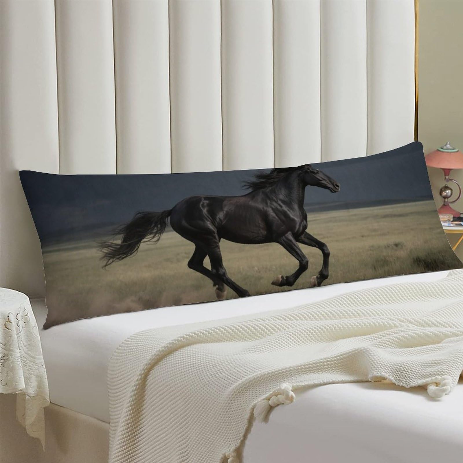 Body Pillow Cover 20x54 Long Pillow Case with Invisible Zipper Breathable Microfiber Horse Pillowcase Soft Cozy Protector for Bedroom Couch Sofa Bed Home Decor All Seasons