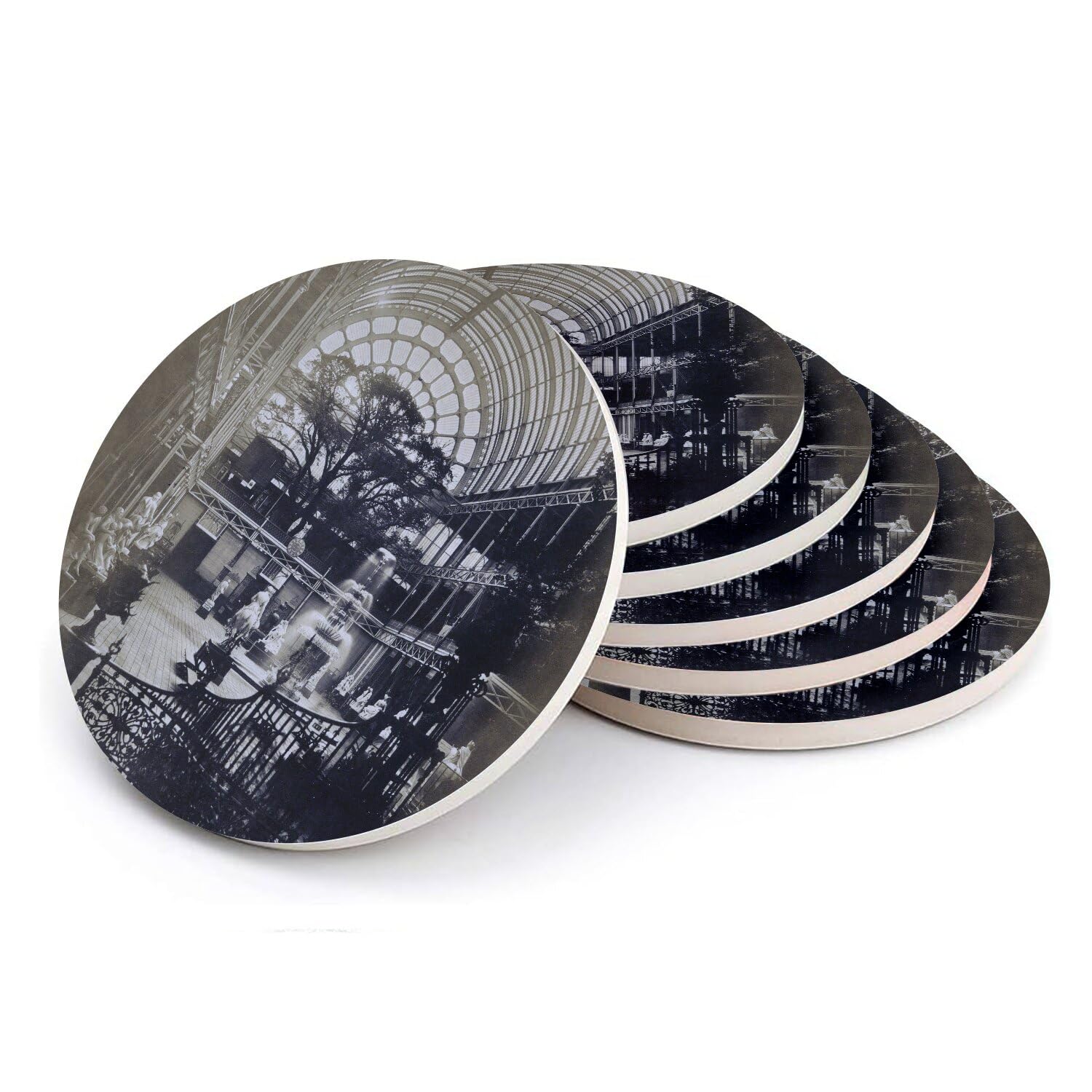 Sous-verre ronds en céramique Art Déco, l'idée cadeau idéale pour une crémaillère rétro