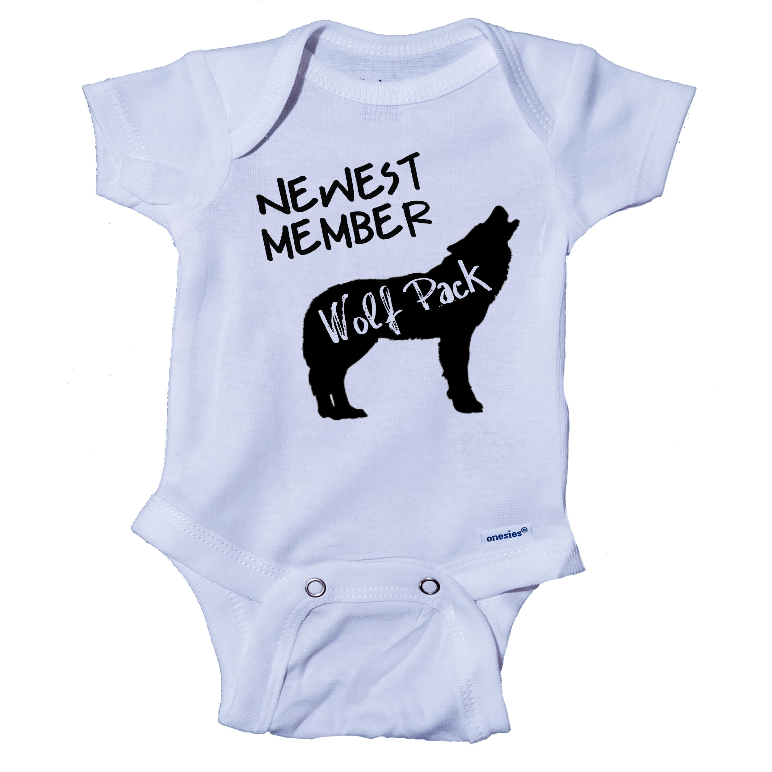 Ink Trendz Baby Announcement Onesie Member of Wolfpack Cotton Infant Baby Bodysuit