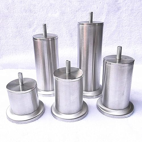 Miniatura 3 de Patas de muebles de acero inoxidable para dibujo, patas de sofá roscadas M8, patas de cama, patas de mesa de repuesto de metal, patas de gabinete de