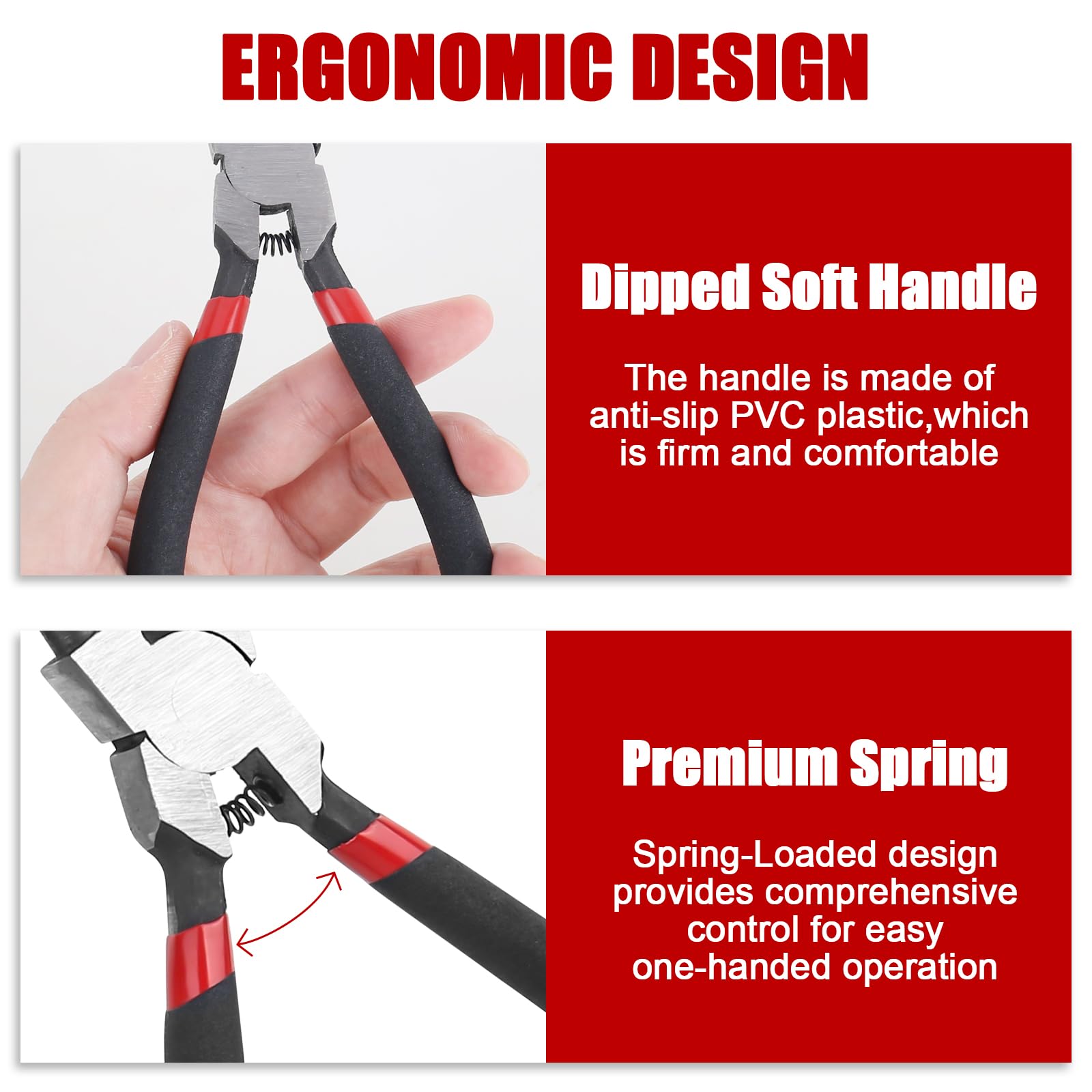 Set di 4 pinze per anelli elastici, 180 mm, con borsa portatile, pinze per anelli di sicurezza per interni ed esterni, pinze dritte e angolate