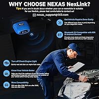 Vista 3 de NEXAS NexLINK Bluetooth OBD2 Scanner for Car - Check Engine Light Code Reader with Live Data & Performance Test, Wireless Diagnostic Scan Tool with