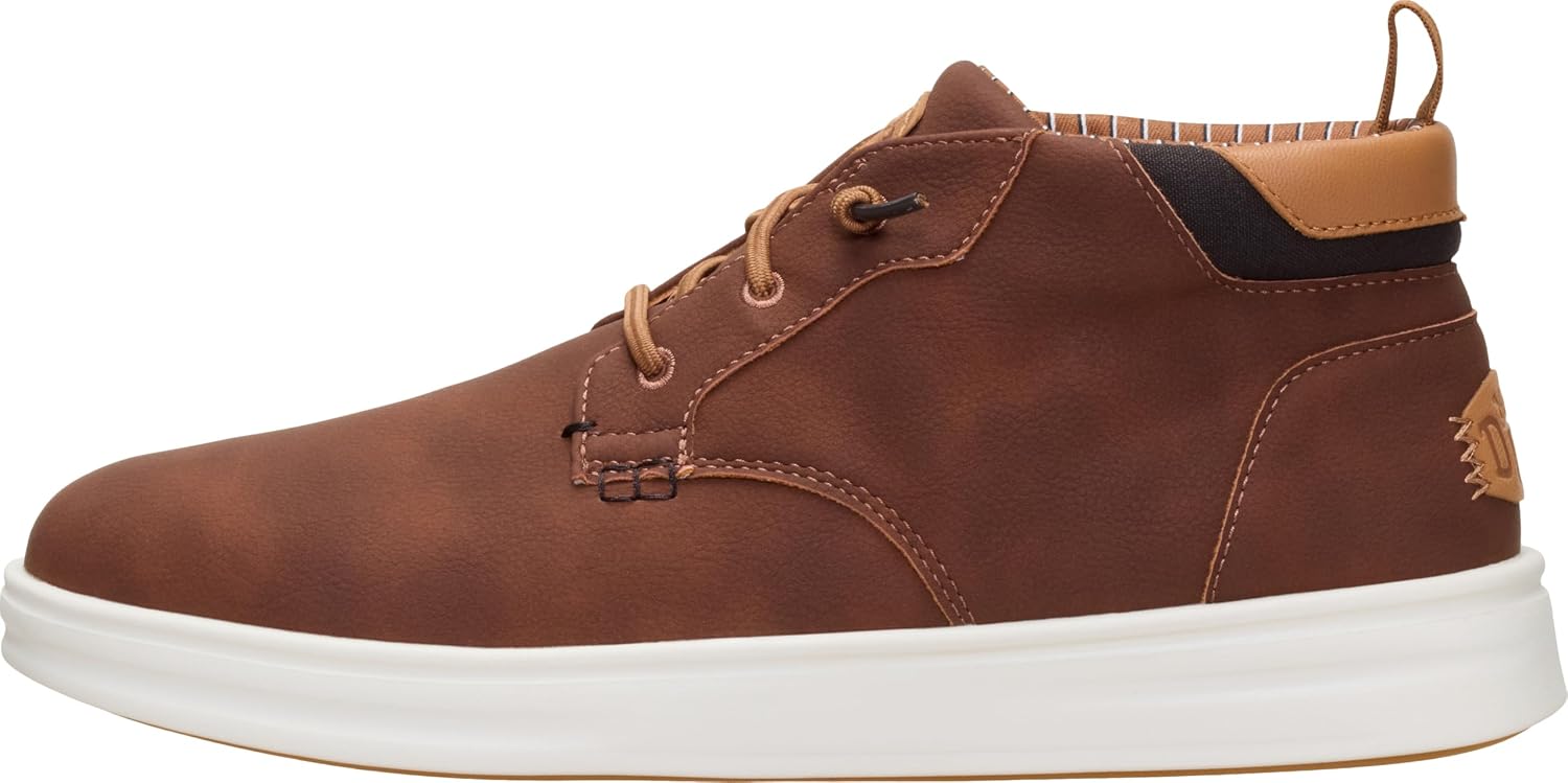 HEYDUDE Men's Paul Pro Mid Classic Boot | Lightweight Casual Boots | Easy On Travel Ready Cushioned Fit