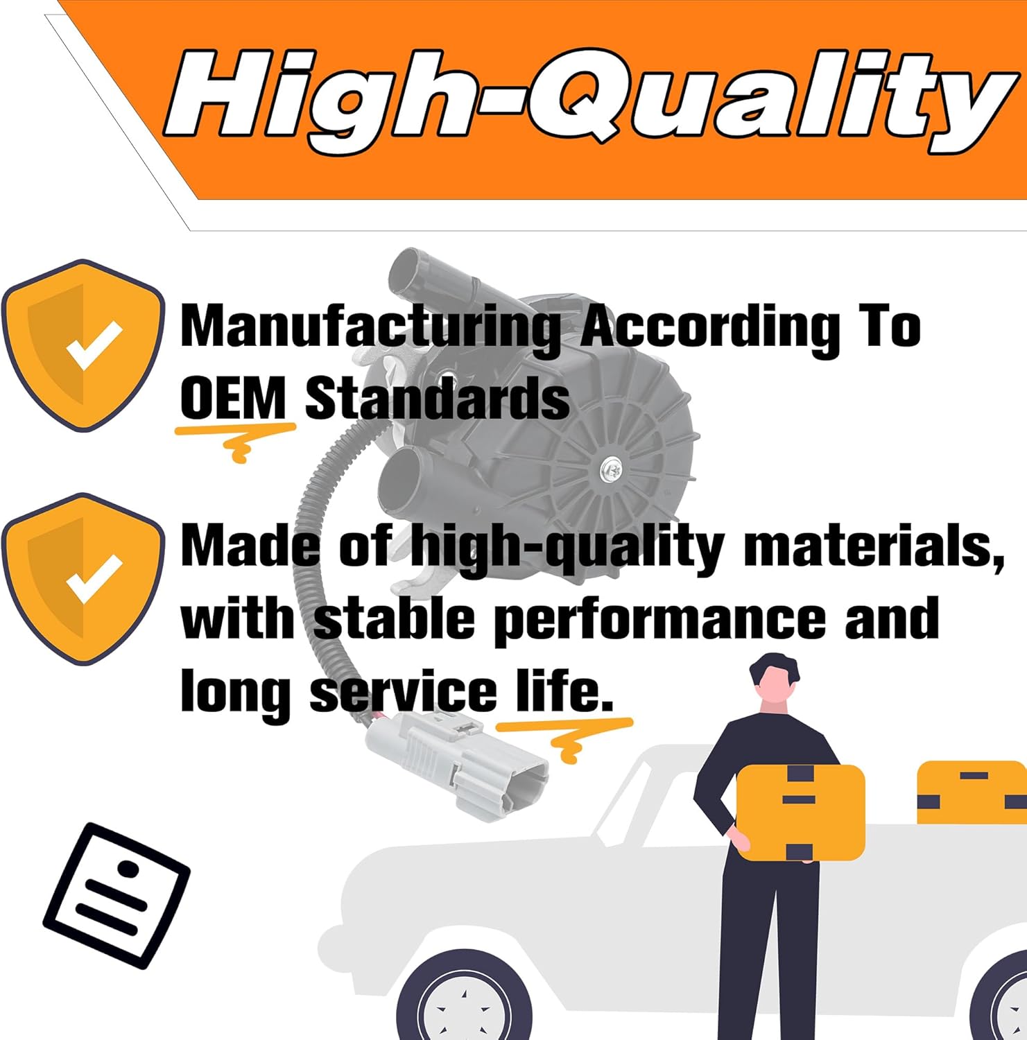 17600-0C020 New Secondary Air Injection Pump Compatible with Toyota Tacoma 2.7L L4 2005-2015, Smog Pump for Replaces# 176000C020, 176100C020