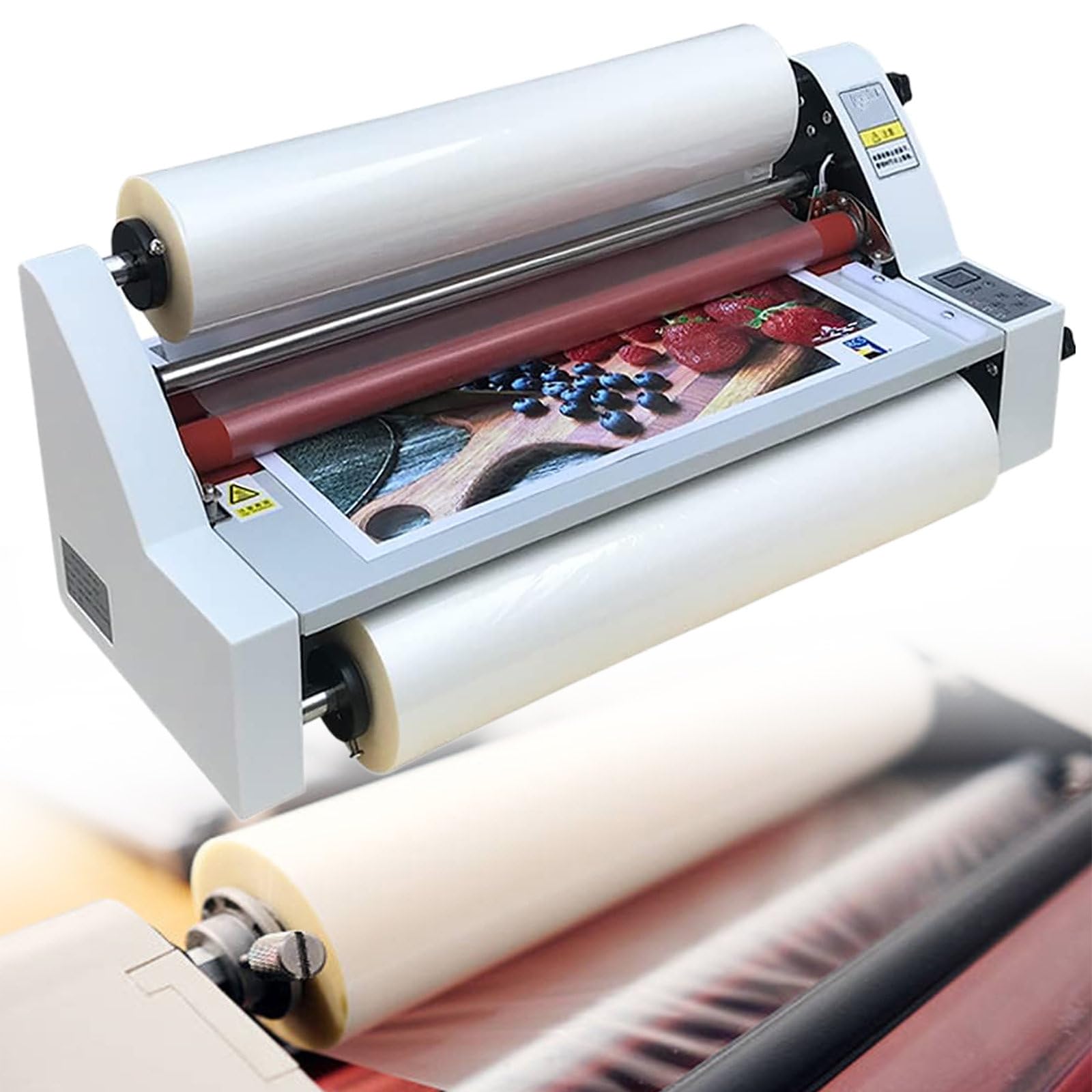 Plastificatrice A3 A4 A5 A6, Macchina per Laminazione Mono/Bifacciale con 2 Rotoli di Pellicola per Laminazione, Laminatrice a Caldo e Freddo da 350 mm/13,78 Pollici per Casa, Ufficio