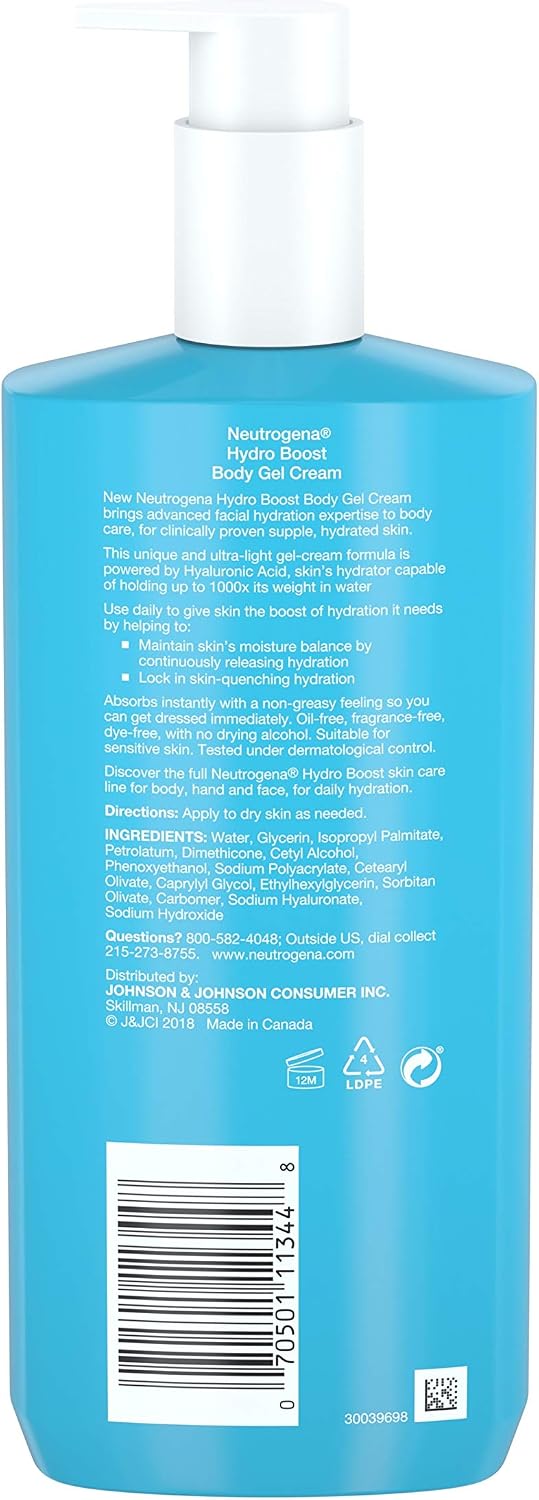 Neutrogena Hydro Boost Fragrance-free Hydrating Body Gel Cream, 16 Ounce, 473.18 ml (Pack of 1) - Image 3