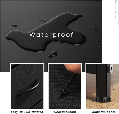 Miniatura 7 de Sweetcrispy Cómoda de 9 cajones para dormitorio, muebles de habitación de niños, torre de pecho alto, unidades organizadoras de almacenamiento para