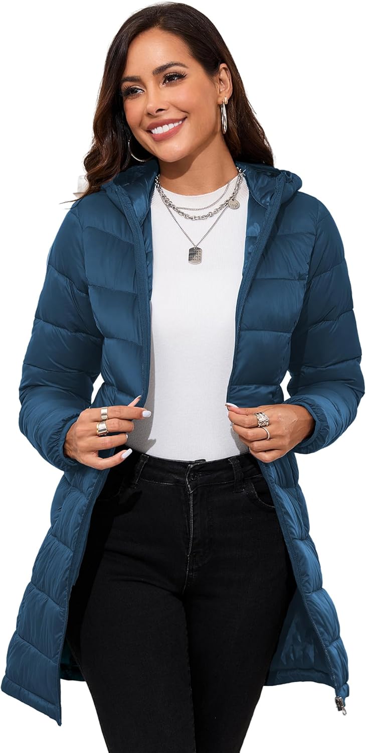 ANOTHER CHOICE Women Packable Puffer Jacket Lightweight Hooded Puffy Jacket - Image 2