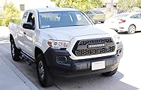 Vista 6 de iJDMTOY Adhesivo para rejilla de 3 colores, estilo retro, color blanco, azul, azul marino, compatible con Toyota Tacoma 2016-23 con rejilla TRD-Pro