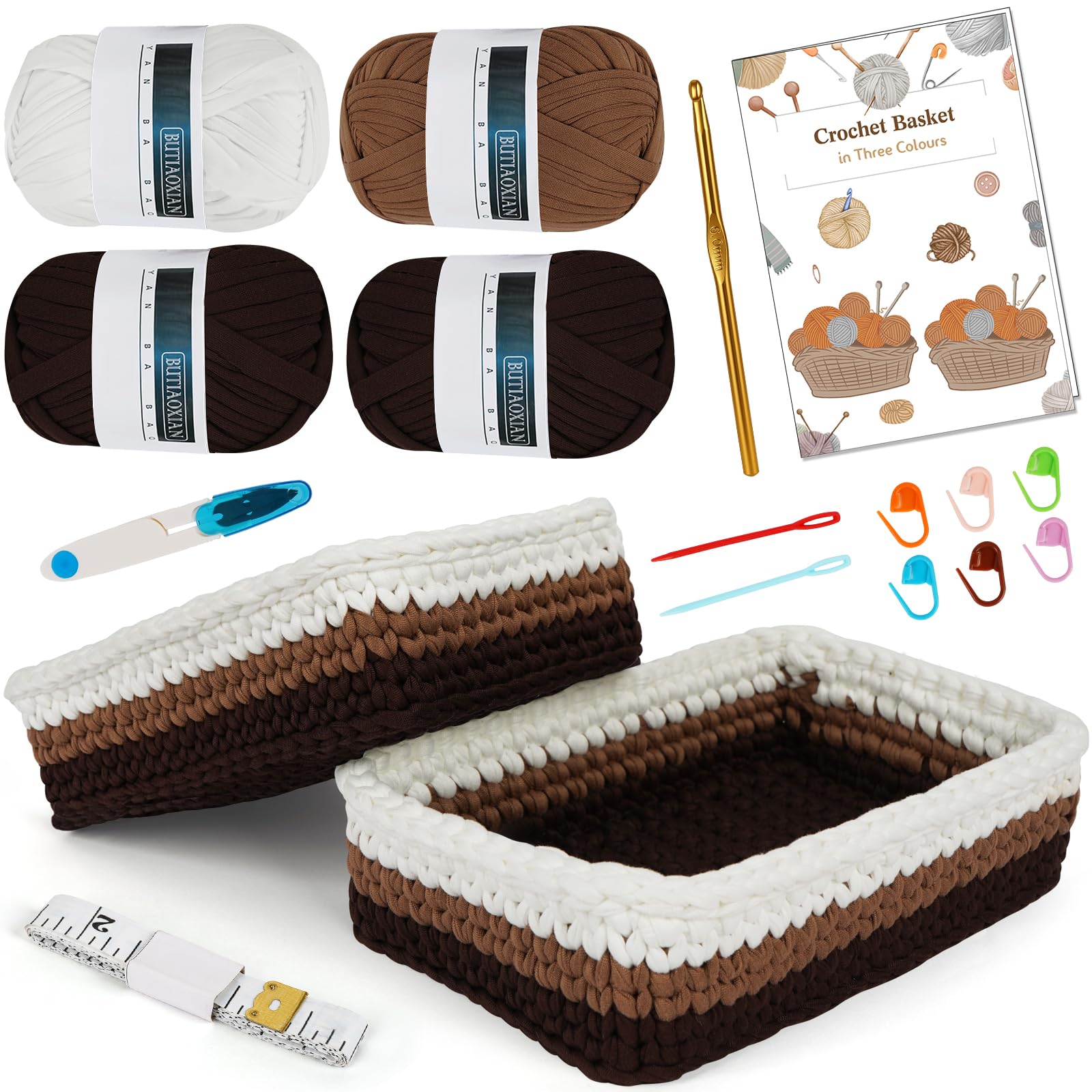 ZgoEC Häkelset für Anfänger, Square Crochet Set mit Video un