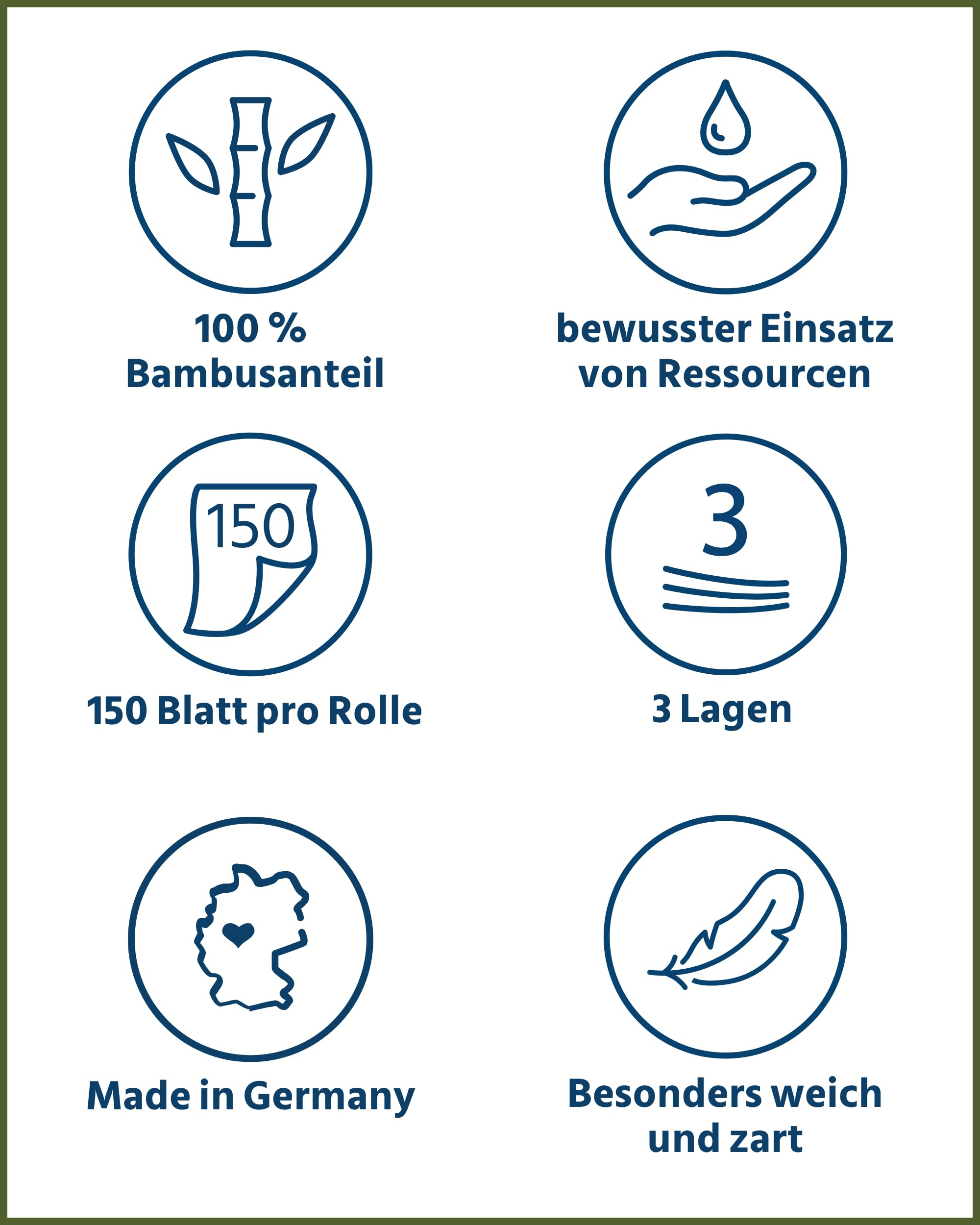 œcolife Toilettenpapier Bambus 3-lagig, 56 Rollen Klopapier superweich | superweich, plastikfrei verpackt, vegan, Verpackung mit 60% PCR-Anteil