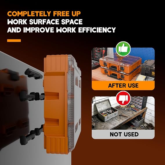 Mounting Bracket for Klein Tools MODbox, Tool Organizers for MODbox Tool Storage Systems, Compatible with Full Width and Half Width Systems Table Mounting Brackets