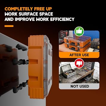 Mounting Bracket for Klein Tools MODbox, Tool Organizers for MODbox Tool Storage Systems, Compatible with Full Width and Half Width Systems Table Mounting Brackets