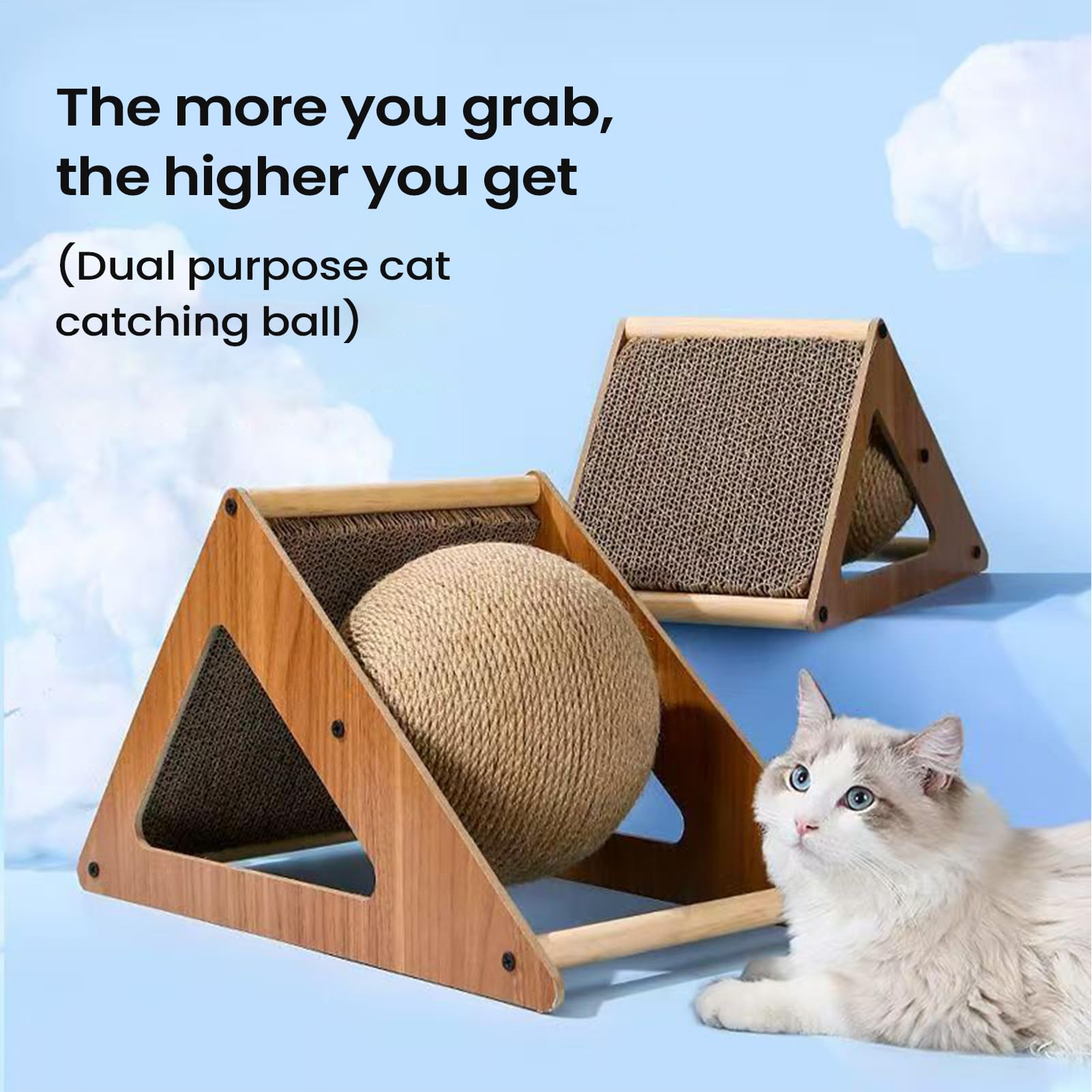 Kratzball für Katzen – Spielzeug für Kätzchen | Kratzball für Katze | Kratzball für Übung und Spiel im Innenbereich | Notfall im Innenbereich Haus Übung Kaninchen Stress Relief
