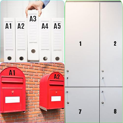 Miniatura 2 de Calcomanías de letras, 810 piezas, 10 hojas, vinilo autoadhesivo, impermeable, números de buzón, alfabeto para buzón, ventana, puerta, letrero,