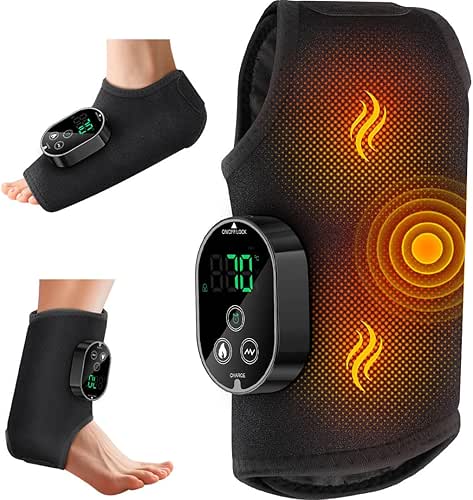 Foot Massager for Neuropathy Plantar Fasciitis Pain Relief, Cordless Heated