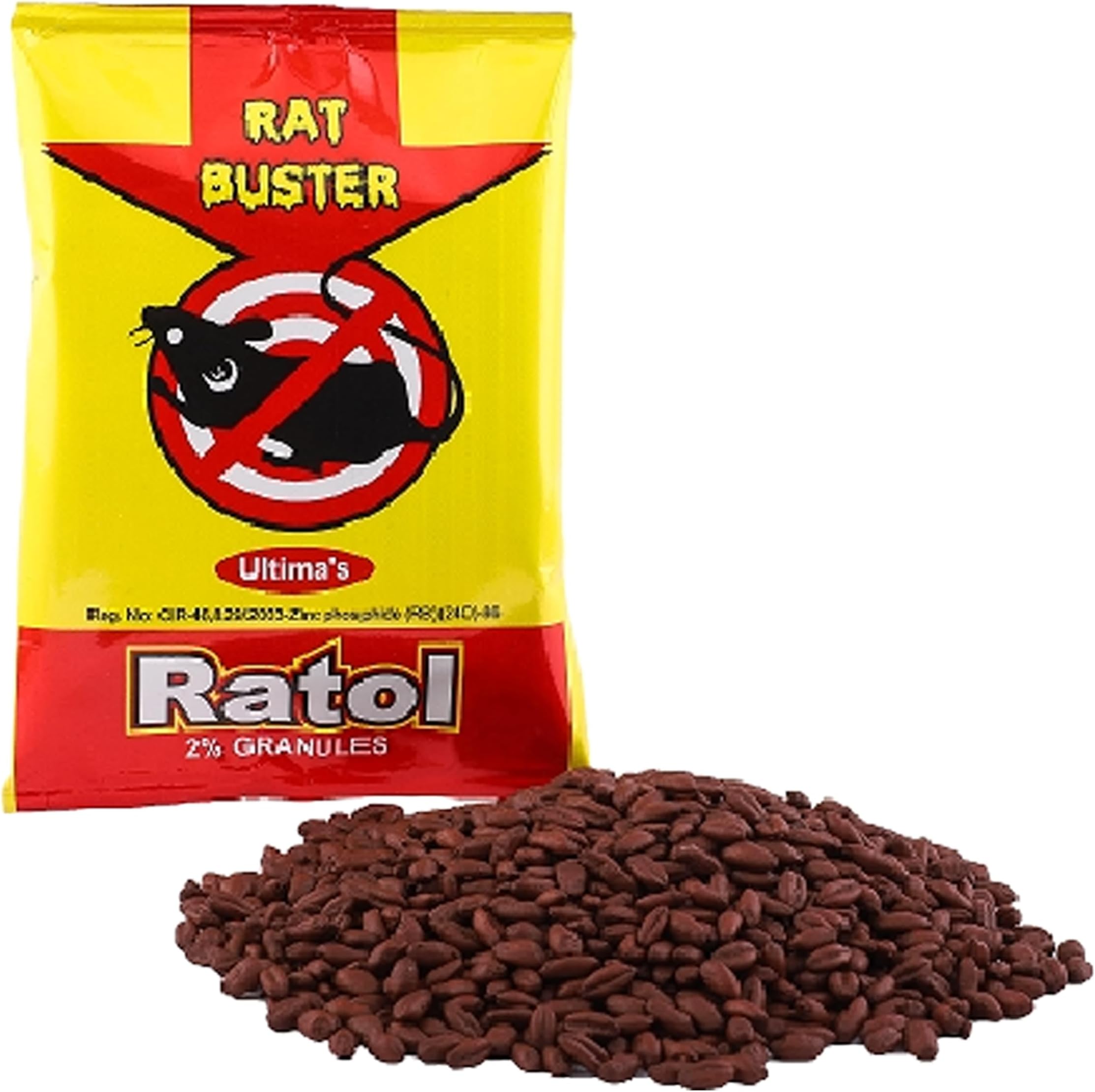 Ultima's Ratol - Rat Buster | Recommended for Mouse Control of Rodents/Mice/Rats | Pre-Baited | Easy to use | A++ Grade, 50g (pack of 5)