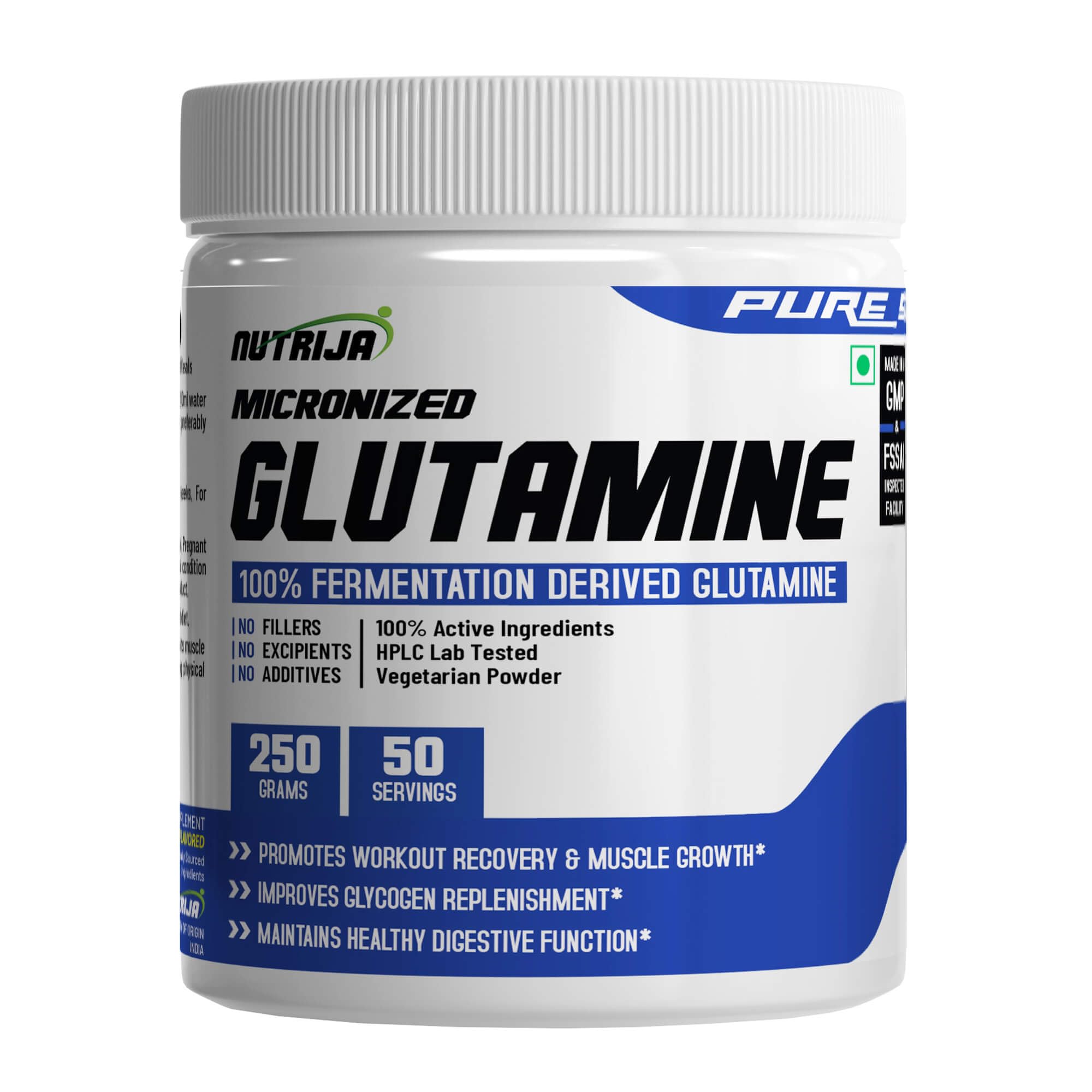 NutriJa Micronized Glutamine Powder, Amino Acid Supplement | Support Muscle Growth & Recovery | 5g Per Serving - 250 grams (Blueberry Lemonade)-image-21