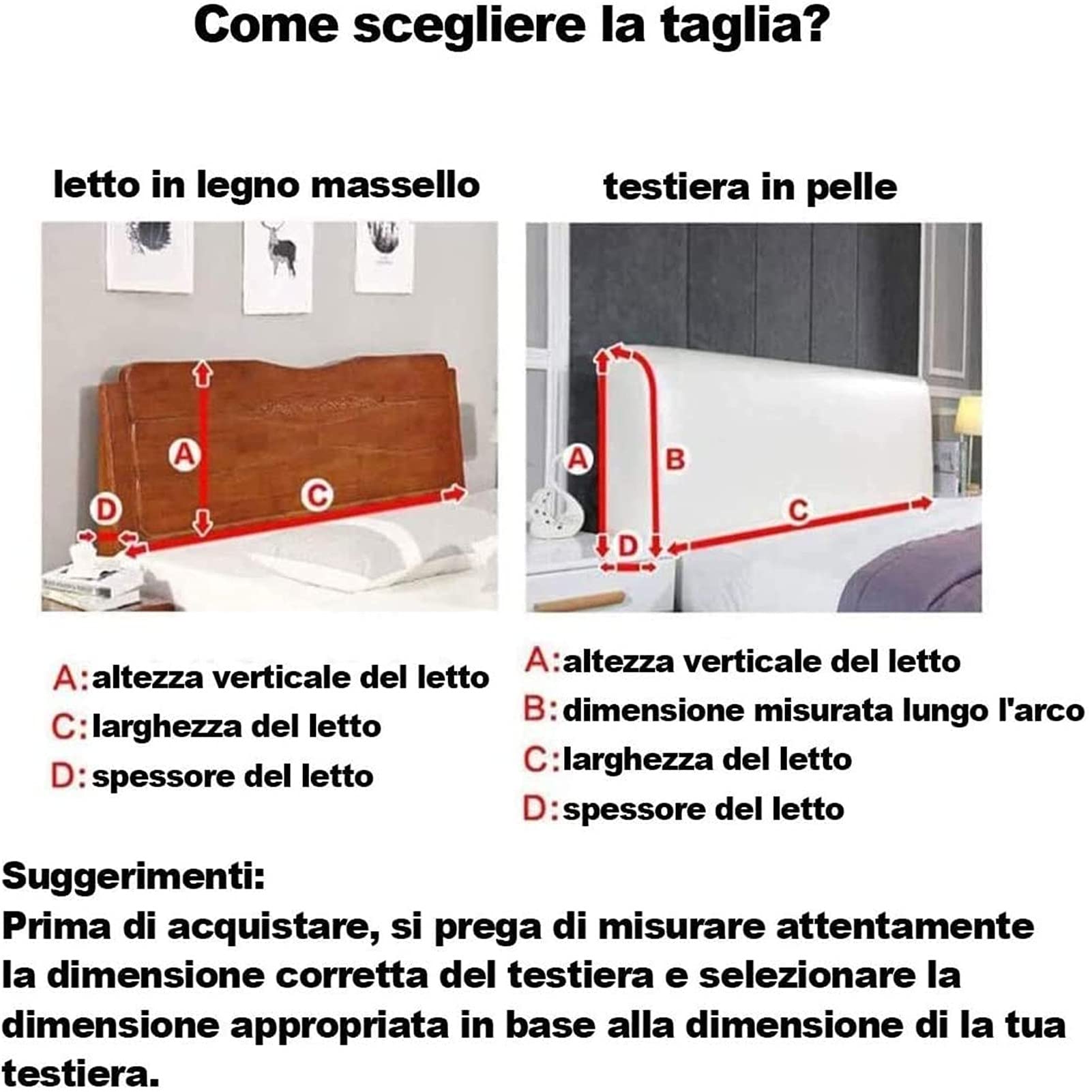 Copertura per Testiera, Copritestiera Letto Copertura/Copri Testata Letto Matrimoniale/Singol Imbottito Fodera Elastica Protezione per Letto Copri Testata Letto (180cm/70.9in,Avorio)