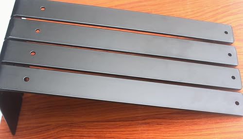 Miniatura 148 de Paquete de 4 soportes en L para estante, 8 pulg. largo x 6 pulg. alto x 1.5 pulg. ancho, grosor 03/64 pulg., soporte de hierro, metal, industrial