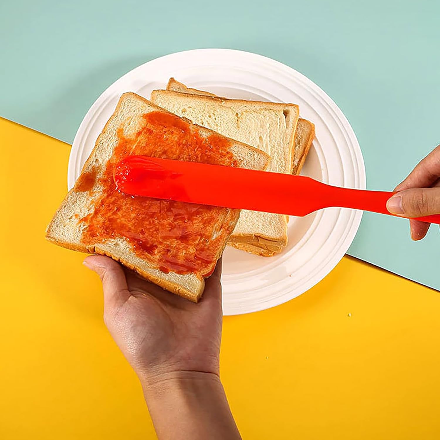 5 Pcs Silicone Jar Spatulas,Sourdough Spatula with Long Handle,Cake Cream Butter Spatulas(5 Pcs) image 3
