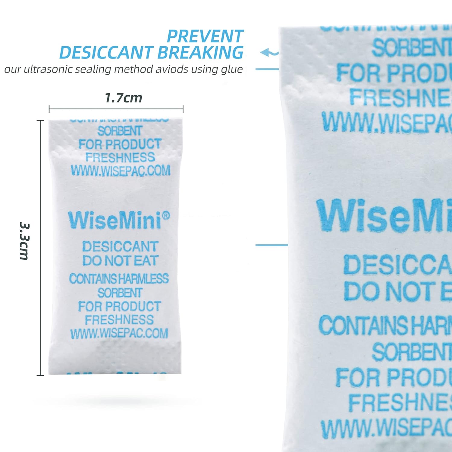 Wisesorb Silica Gel Packets, 0.5 Gram 22000 Silica Packets, Food Grade Dessicant, Dessicant Packs, Silica Gel for Food, Moisture Packets for Food Storage