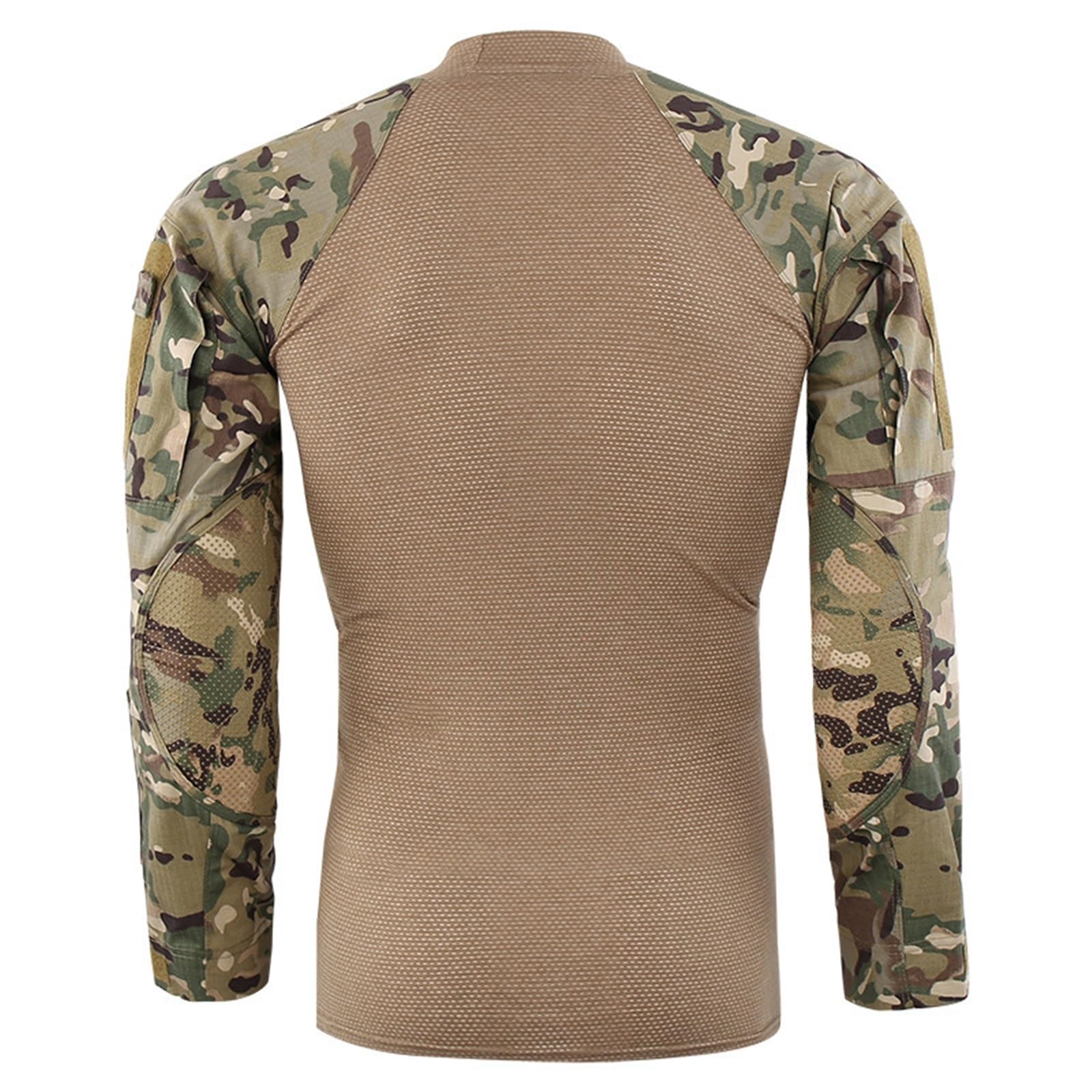 Camiseta de punto a cuadros para hombre, uniforme de camuflaje para montar al aire libre, senderismo, deportes, fanáticos del ejército, camisa táctica de combate
