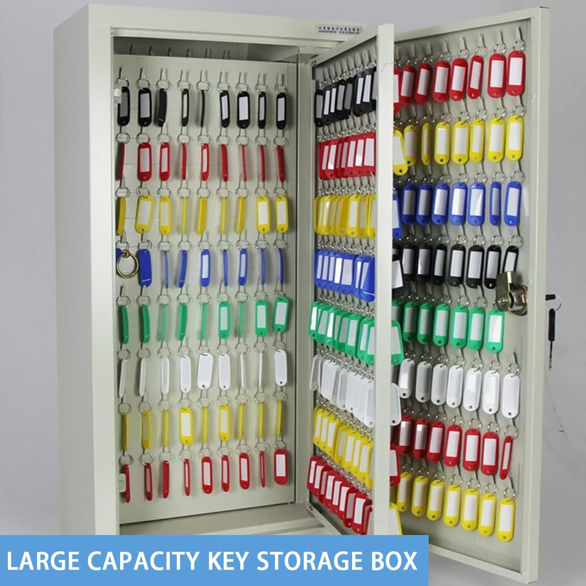 Magnetische Schlüsselbox mit bunten Etiketten, sichere Schlüsselaufbewahrung für 300/350/400/450 Schlüssel