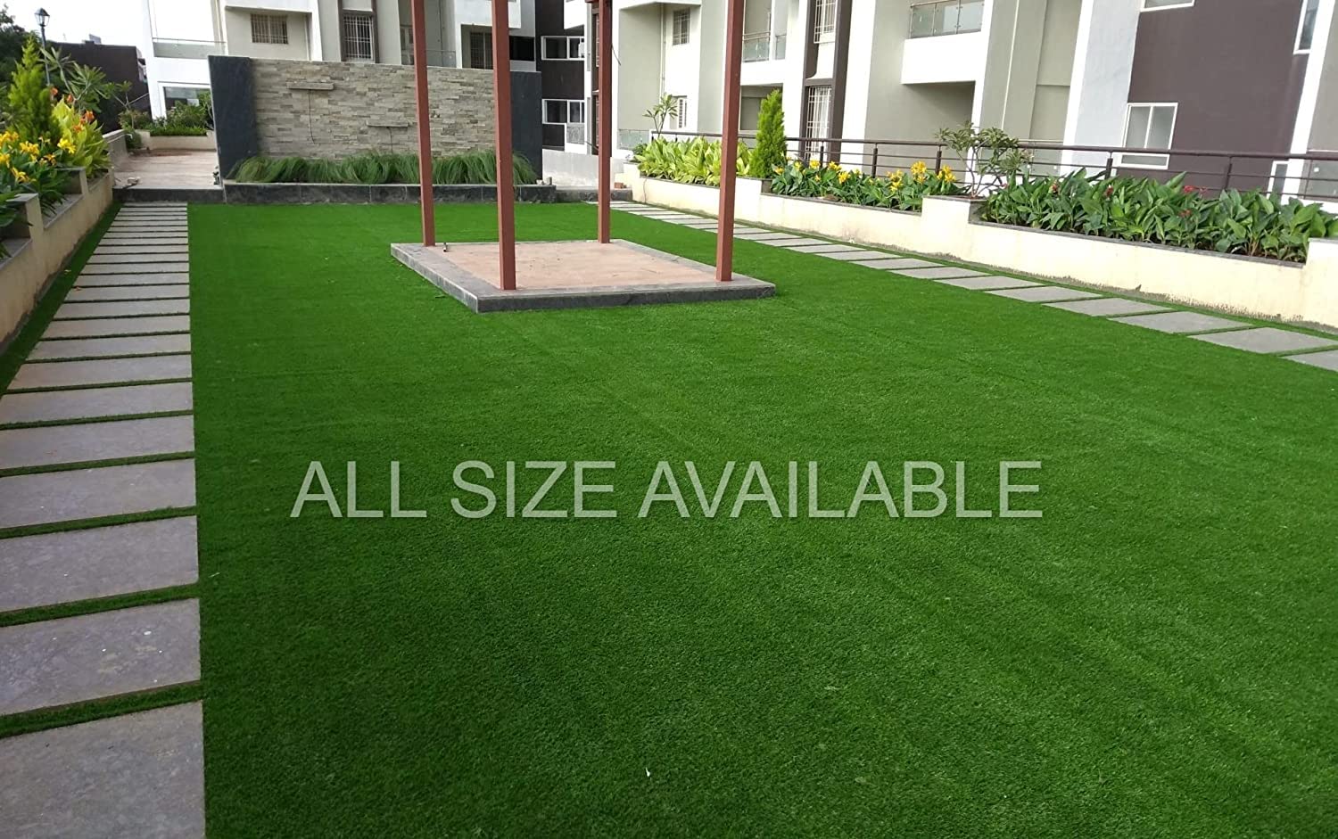 A3 DECOR HUB 20 Mm High Density, Artificial Grass, Artificial Grass Carpet, Mat For Balcony, Lawnmat, Floor Mat, Doormat, Mat For Terrace, Garden Mats (1.2 X 2 Feet), Green