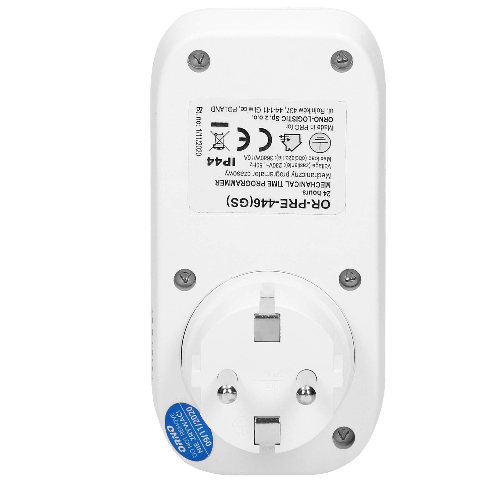 ORNO PRE-446(GS) programator czasowy na zewnątrz z czujnikiem zmierzchu, Schuko, 16 A/230 A, IP44