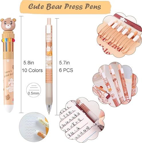 Miniatura 3 de Juego de 462 piezas de papelería de rana linda, suministros de oficina escolar Kawaii, incluye un divertido estuche para lápices, bolígrafos de