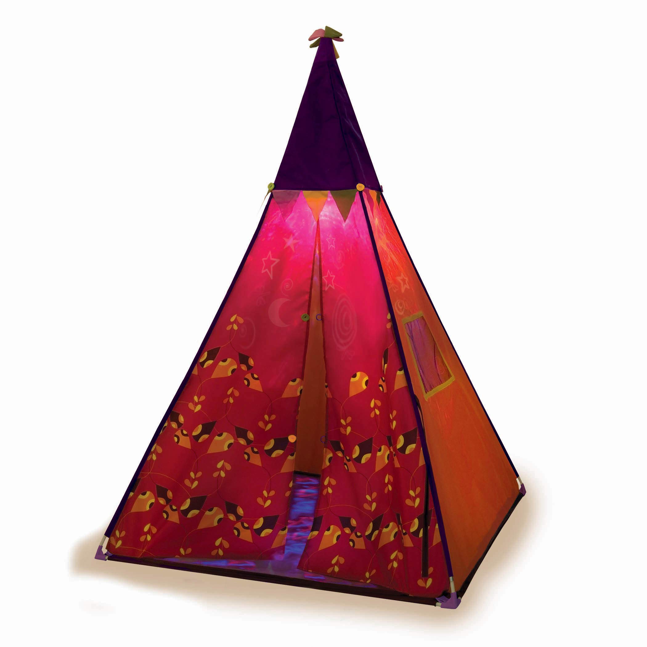 B. toys- B. Teepee- Pretned Play Tent for Kids – Indoor Tent with Lights – Removable Lantern – Easy Assembly – Colorful Playhouse -3 Years +