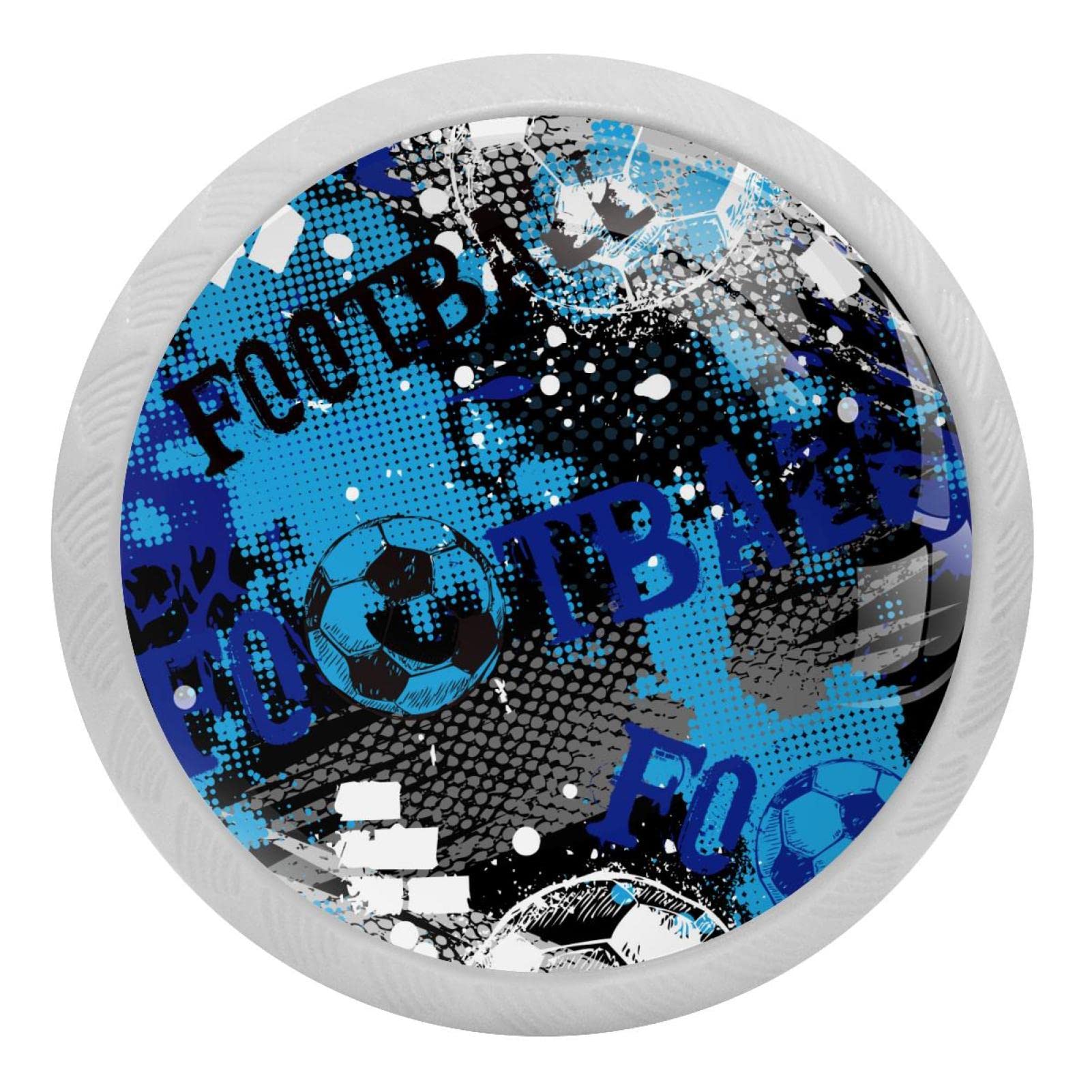 Poignées de cuisine football bouton de meuble fluorescent avec vis inox
