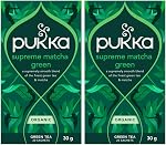 Pukka Supreme Matcha Green Organic Tea - 20 Count (Pack of 1), Whole Leaf Green Tea & Finest Matcha, Caffeinated, Plant Based Biodegradable Tea Bags, Enjoy Hot or Iced