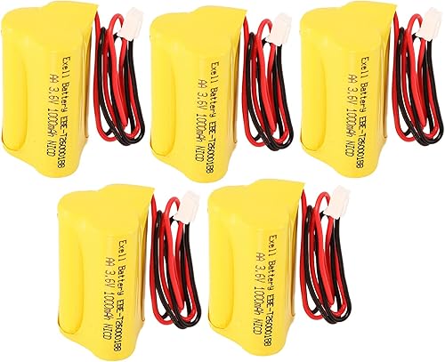 Exell - Batería de luz de emergencia NiCD de 3.6 V 1000 mAh que reemplaza a Lowes 253799, OSA230, Unitech 6200RP, LEDR-1 AA900MAH, Exitronix
