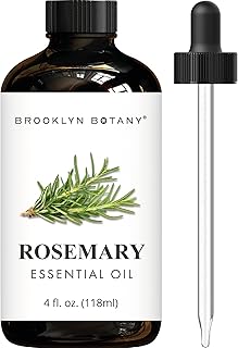 Brooklyn Botany Rosemary Essential Oil - Huge 4 Fl Oz - 100% Pure and Natural - Premium Grade with Dropper - for Aromather...