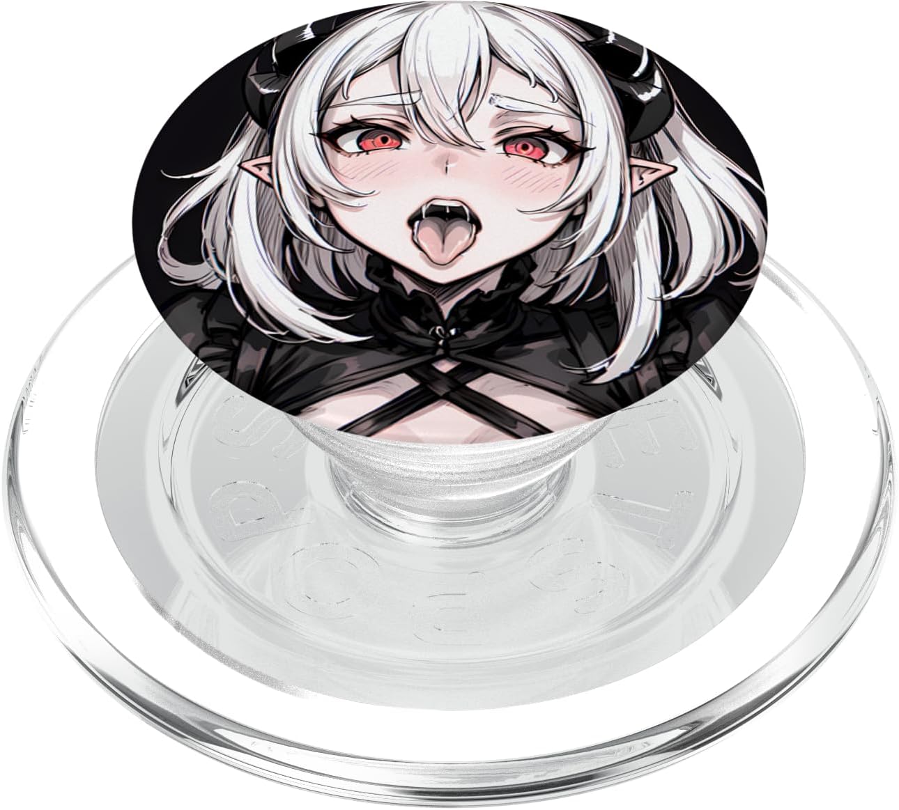 Lewd Anime Devil Girl Hentai Waifu PopSockets PopWallet for MagSafe