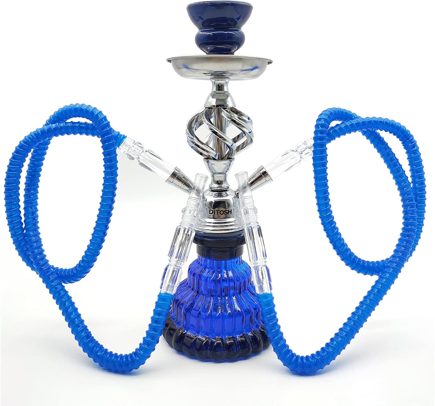 DITOSH 11.4in Premium 2 Hose Hookah Complete Set Portable