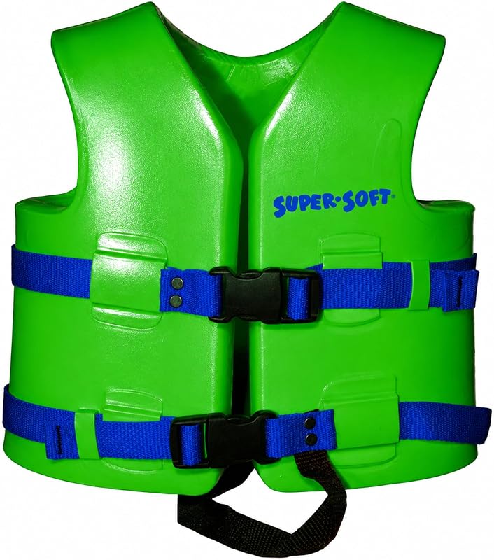 TRC Recreation Chaleco salvavidas súper suave para niños, chaleco de natación de espuma recubierta de vinilo aprobado por USCG para niños, equipo de pileta y playa
