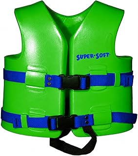Super Soft Child Life Jacket USCG Approved Vinyl Coated Foam Swim Vest for Kids Swimming Pool and Beach Gear