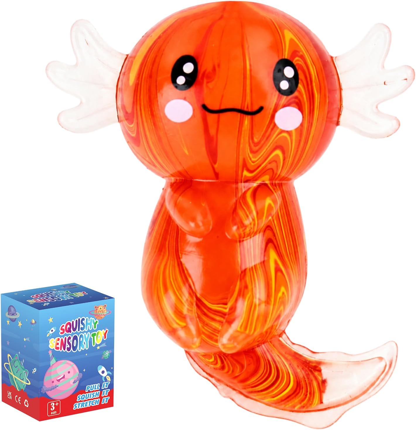 Axolotls Squishies Toy, Axolotl Squishy Glitter Stress Relief Toy(Blue) thumbnail