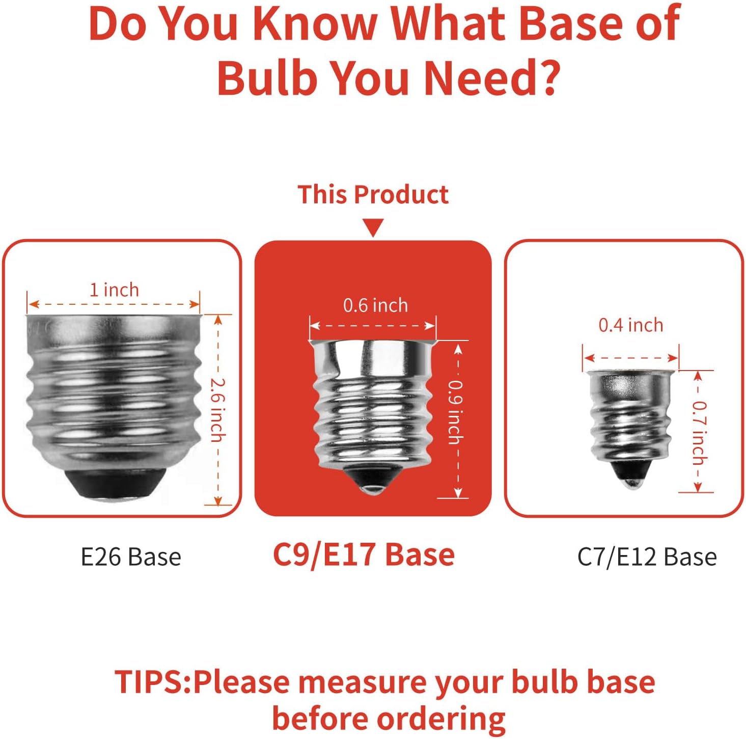 Meconard C9 Led Replacement Christmas Light Bulbs, C9 Shatterproof Led Bulbs for Christmas Indoor Outdoor String Lights, E17 Intermediate Base, Commercial Grade Holiday Bulbs, Red, 50 Pack