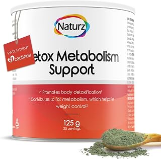 Detox Stoffwechsel Pulver mit Neopuntia™, Chlorella, Mariendistel und Artischocke, Orangenaroma, Vegan, Glutenfrei, 125 g