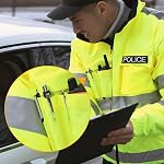 JOTOVO Pocket Universal menottes touche forte finition en polymère, clé de la police Clip pour toutes les normes Series Cuffs à main - paquet de 2