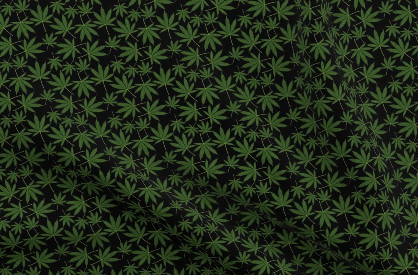 Spoonflower Fabric - Cannabis Leaves Pot Botanical Weed Marijuana 420 Printed on Upholstery Velvet Fabric Fat Quarter - Upholstery Home Decor Bottomweight Apparel