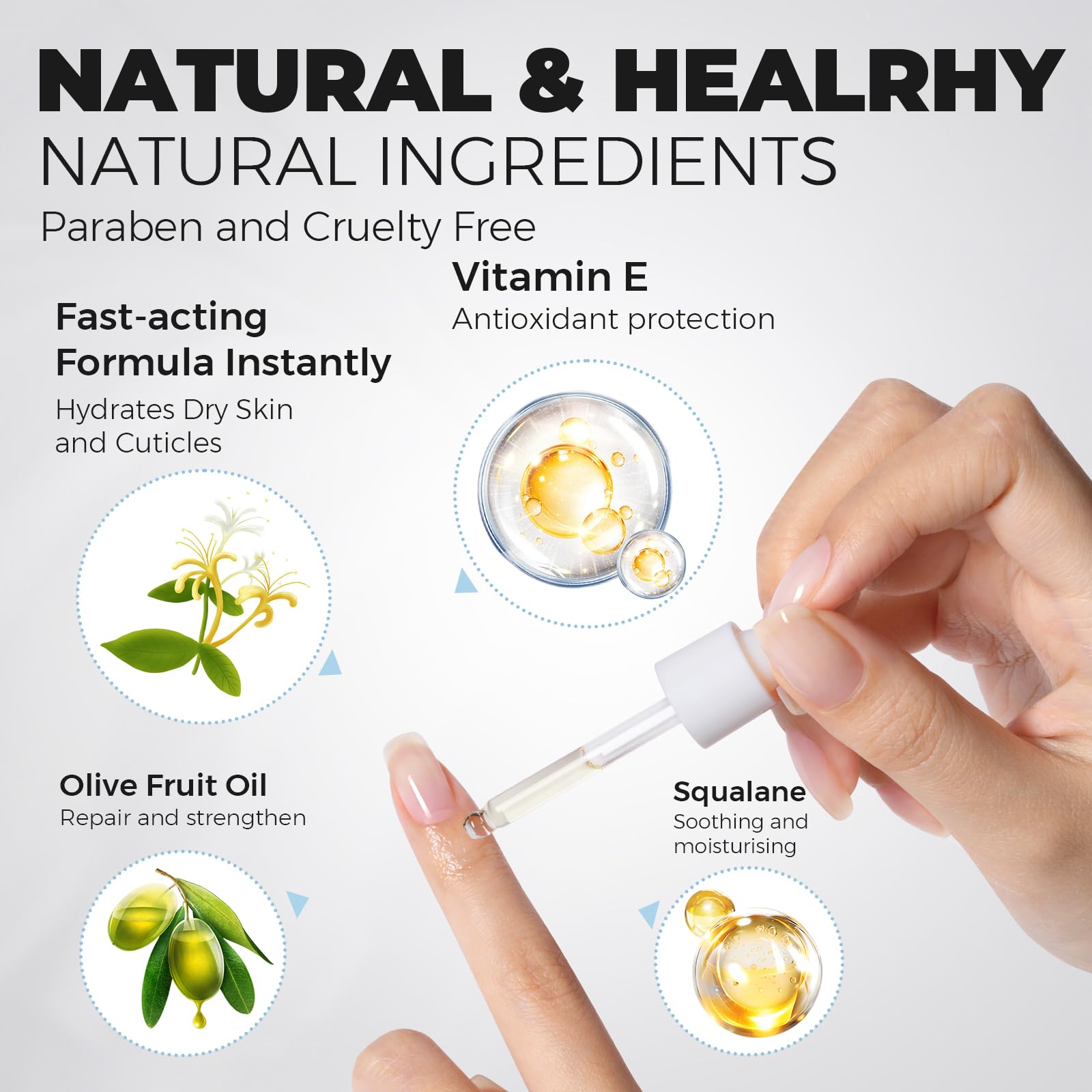 TOMICCA Cuticle Oil, 15ml Moisturize & Repair Cuticle Serum with Vitamin E - Image 4
