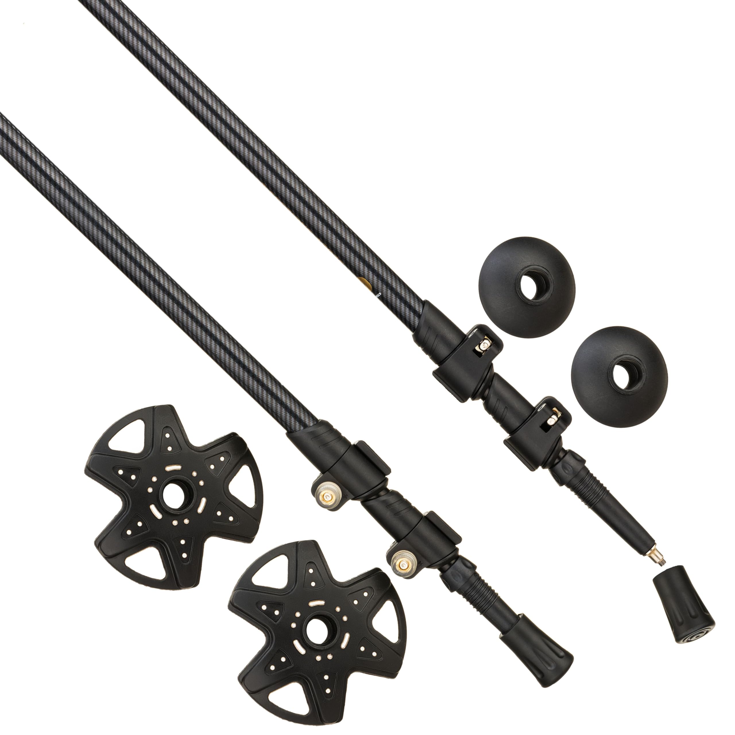 Bâtons de randonnée, bâtons de Marche Nordique - 60-135 cm - Bâtons de Trekking ultralégers pour Femmes et Hommes - Randonnée, Trekking