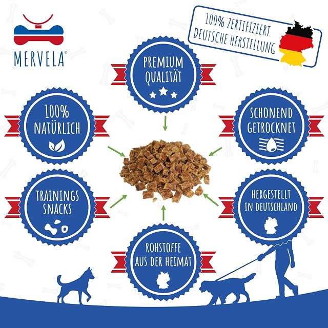 Foto 6 de 6 de MERVELA® Cubo masticable de conejo premium para perros, 500 g, ideal como golosina de entrenamiento