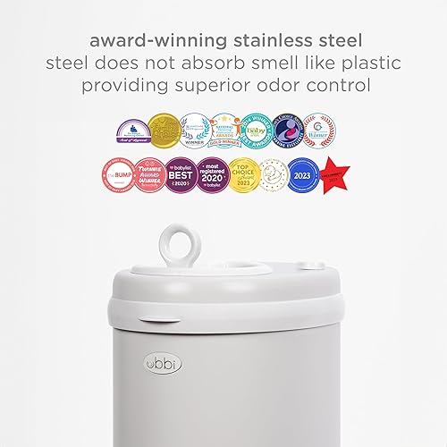 Miniatura 7 de Ubbi - Cubo de bloqueo de olor de acero, no requiere bolsa especial, ahorro de dinero, galardonado, cubo de pañales imprescindible para el